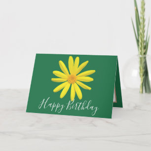 Helle gelbe Daisy Botanische moderne schicke Gebur Karte