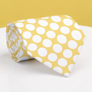 Helle Gelbe Jumbo-Polka-Punkte Individuelle Krawat Krawatte