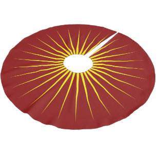 Helle gelbe leuchtende Sternmarkierung Weihnachten Polyester Weihnachtsbaumdecke