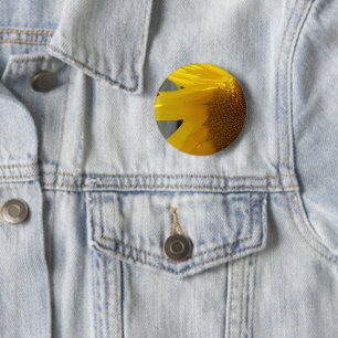 Helle Gelbe Sonnenblume Button