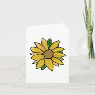 Helle gelbe Sonnenblumen  Karte