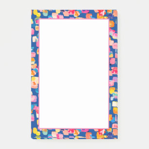 Helle gemalte abstrakte quadratische Muster Post-it Klebezettel