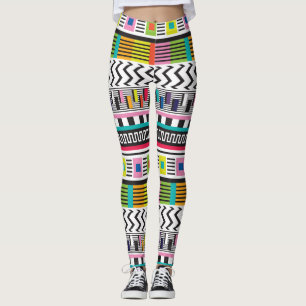 Helle geometrische Linien: Abstrakt nahtlos. Leggings
