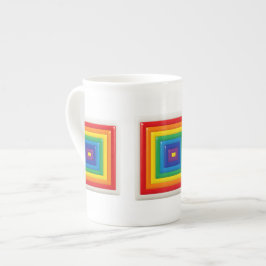 Helle geometrische Pop-Art Prozellantasse