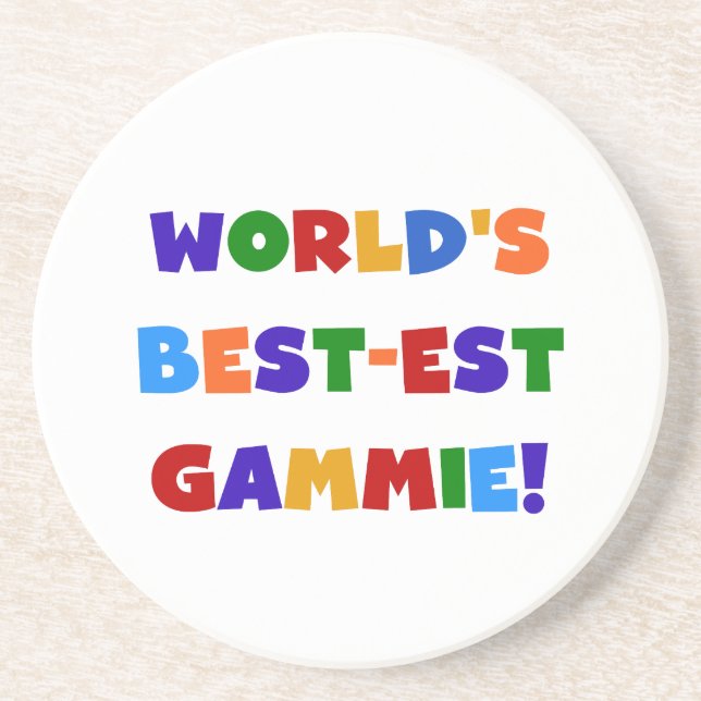 Helle Geschenke des Gut-est Gammie der Welt Farb Getränkeuntersetzer (Vorne)