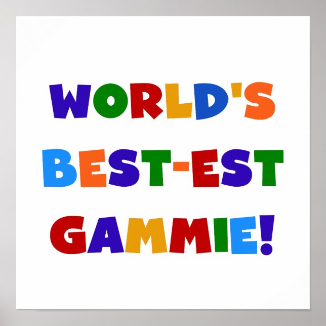 Helle Geschenke des Gut-est Gammie der Welt Farb Poster (Vorne)