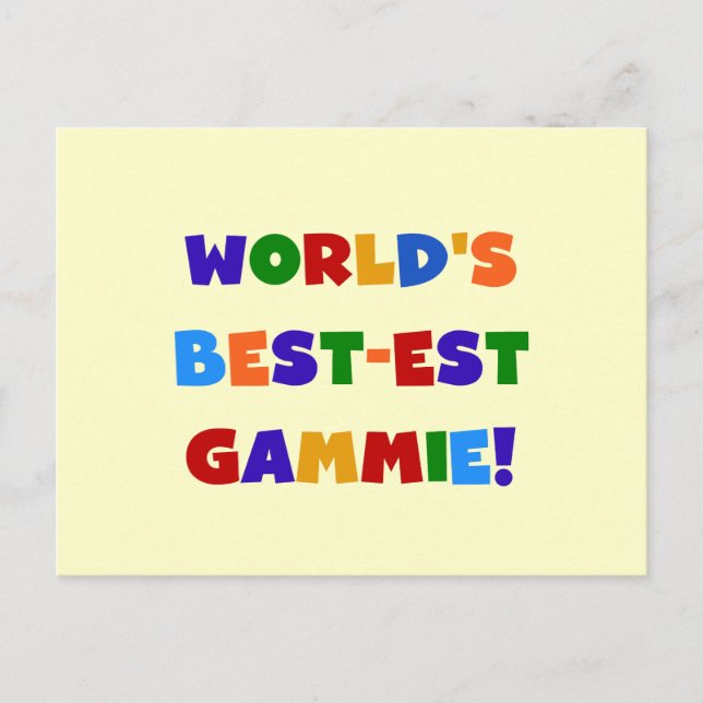 Helle Geschenke des Gut-est Gammie der Welt Farb Postkarte (Vorderseite)