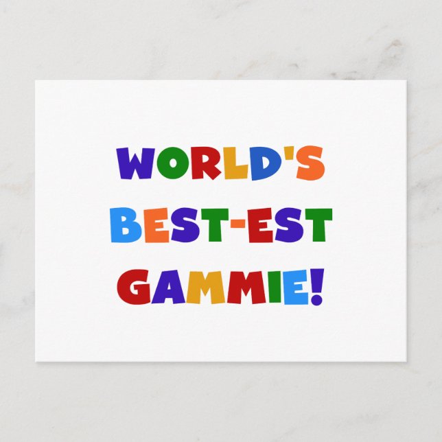 Helle Geschenke des Gut-est Gammie der Welt Farb Postkarte (Vorderseite)