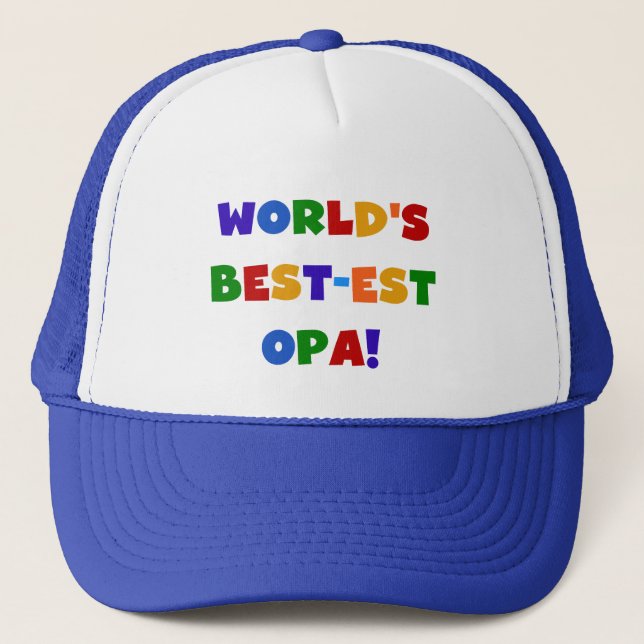 Helle Geschenke des Gut-est Opa der Welt Farb Truckerkappe (Vorderseite)
