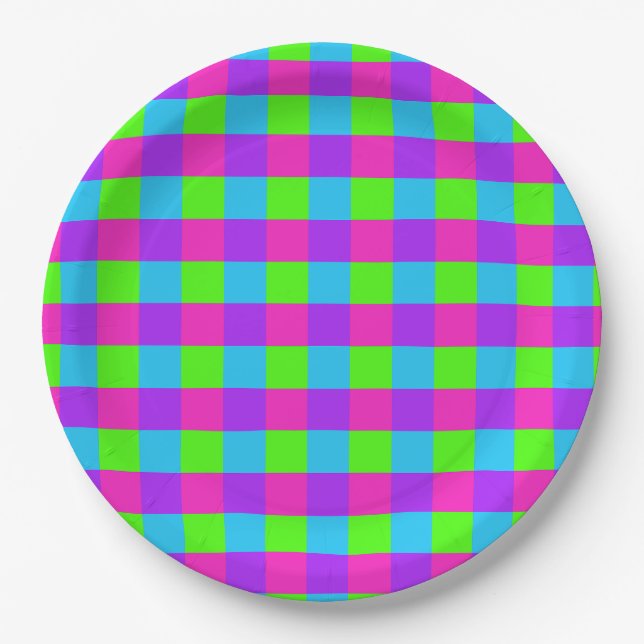 Helle Gingham Paper Teller - Stil 1 (Vorderseite)