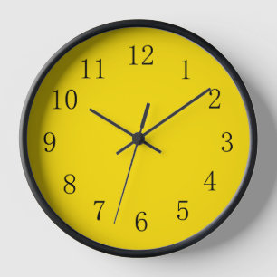 Helle goldgelbe Küchenhalle Wanduhr