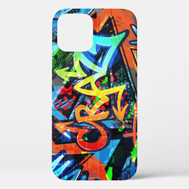 Helle Graffiti, urbanes Grafikdesign. Case-Mate iPhone Hülle (Rückseite)