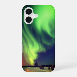 Helle grüne Alaskan Northern Lights iPhone 16 Hülle