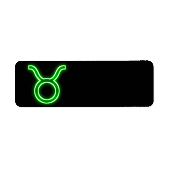Helle grüne Neon - Taurus - das Bull-Star-Zeichen (Vorne)