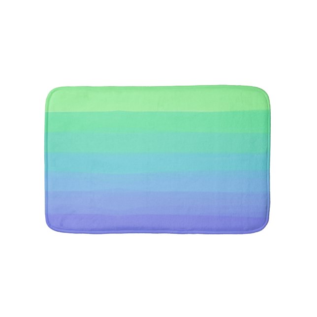 Helle Grüntöne und Blues Gradient Badematte (Vorderseite)