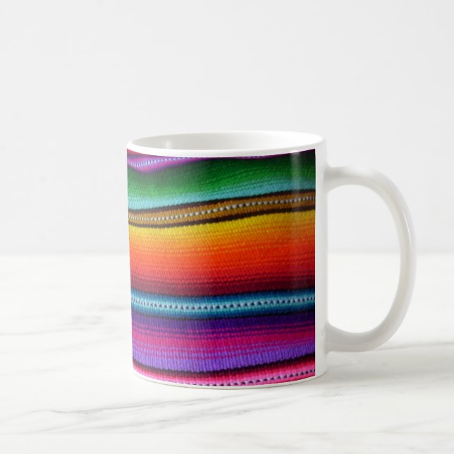 Helle guatemaltekische Gewebe-Streifen-Tasse Kaffeetasse (Rechts)