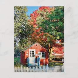 Helle Herbstfarm Postkarte