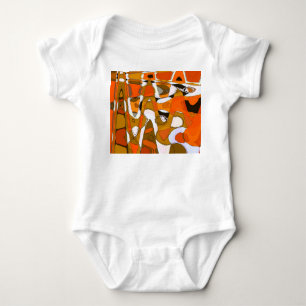 Helle Herbstkreise: abstraktes Muster. Baby Strampler