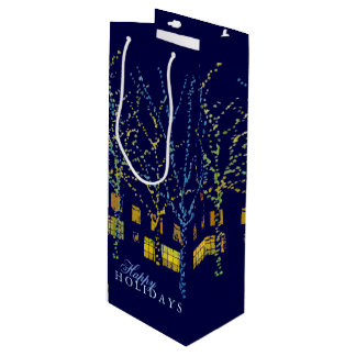 Helle Holiday Lights Weinbeutel Geschenktüte Für Weinflaschen