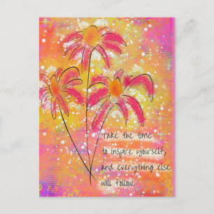 Helle, inspirierende Angebotskarte Postkarte