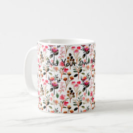 Helle kleine Blume Aquarellgeschenke Kaffeeliebhab Kaffeetasse