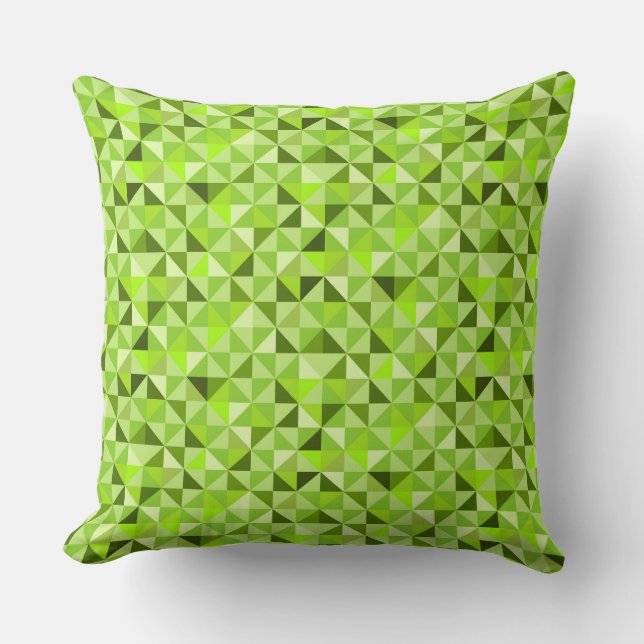HELLE KLEINSTÜCKE GRÜNE GEOMETRISCHE MUSTER KISSEN (Vorderseite)
