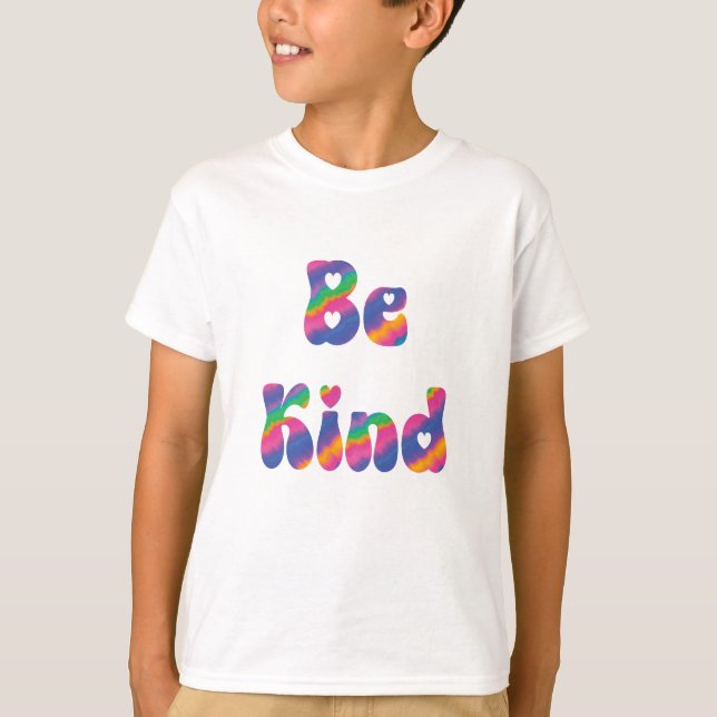 Helle Krawatte Die "Be kind" T - Shirt (Vorderseite)