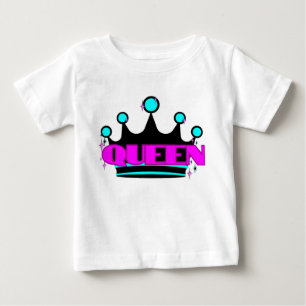 Helle Krone Grafisches Pink fett Funkelnd Königin Baby T-shirt