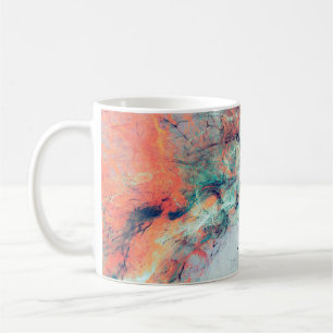Helle künstlerische Splash. Abstrakte Malerei Kaffeetasse