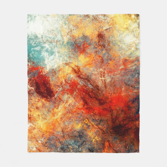 Helle künstlerische Splash. Abstrakte Malfarbe  Fleecedecke (Vorderseite)