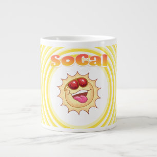 Helle lächelnde SoCal-Sonne Jumbo-Tasse