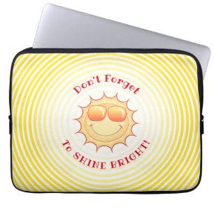 Helle Lächelnde Sonne Laptopschutzhülle