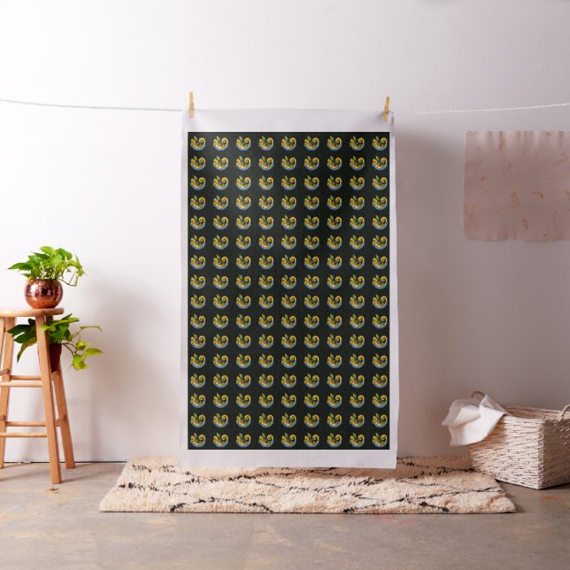 Helle, lebendige Abstrakte Eidechsen mit Leaf Dots Stoff (Beispiel)