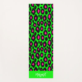 Helle Leopardenhaut-Monogramm-Name-Yoga-Matte Yogamatte