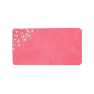 Helle Leuchten - Adressenmarken - Rosa Adressaufkleber