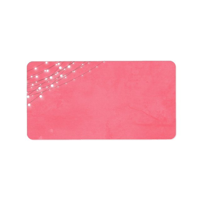 Helle Leuchten - Adressenmarken - Rosa Adressaufkleber (Vorne)