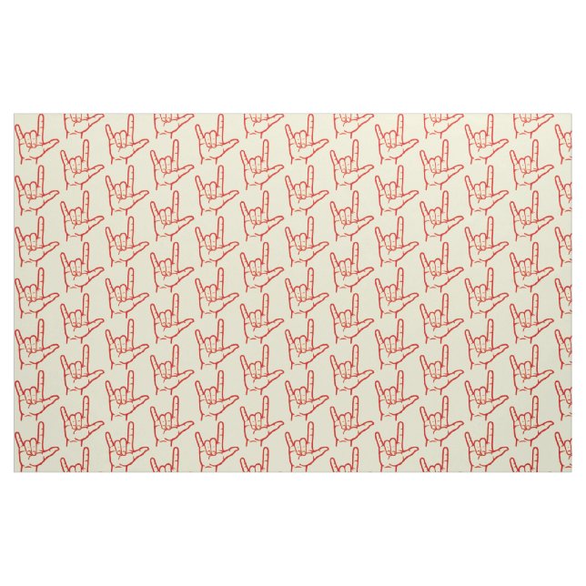 Helle Liebe Rot ASL I Sie gemustertes Gewebe Stoff (Yard (91,4 cm))