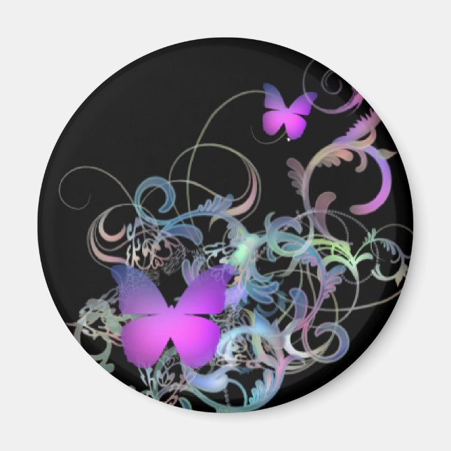 Helle Lila Butterfly Magnet (Vorne)
