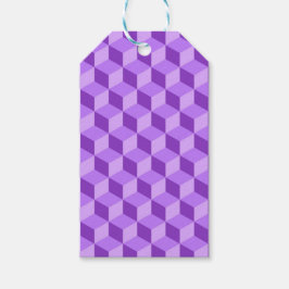 HELLE LILA GEOMETRISCHE KUBE-PATTER GESCHENKANHÄNGER