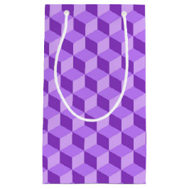 HELLE LILA GEOMETRISCHE KUBE-PATTER KLEINE GESCHENKTÜTE