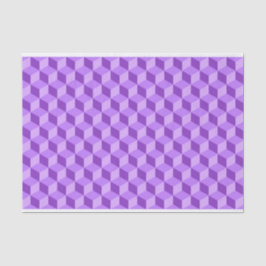 HELLE LILA GEOMETRISCHE KUBE-PATTER SEIDENPAPIER
