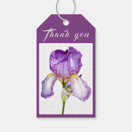 Helle Lila Iris Vielen Dank für Ihr Geschenk Tag Geschenkanhänger