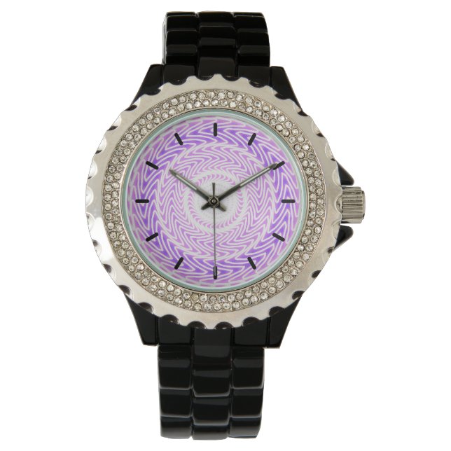 Helle lila Kreise Armbanduhr (Vorderseite)