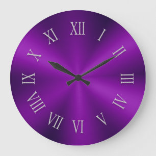 Helle lila metallische Uhr mit römischen Zahlen