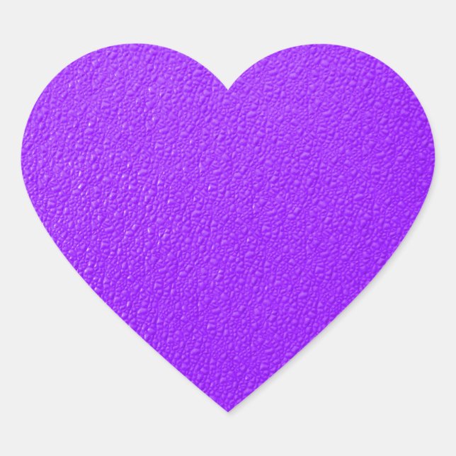 Helle Lila Neon Trendfarben Herz-Aufkleber (Vorderseite)