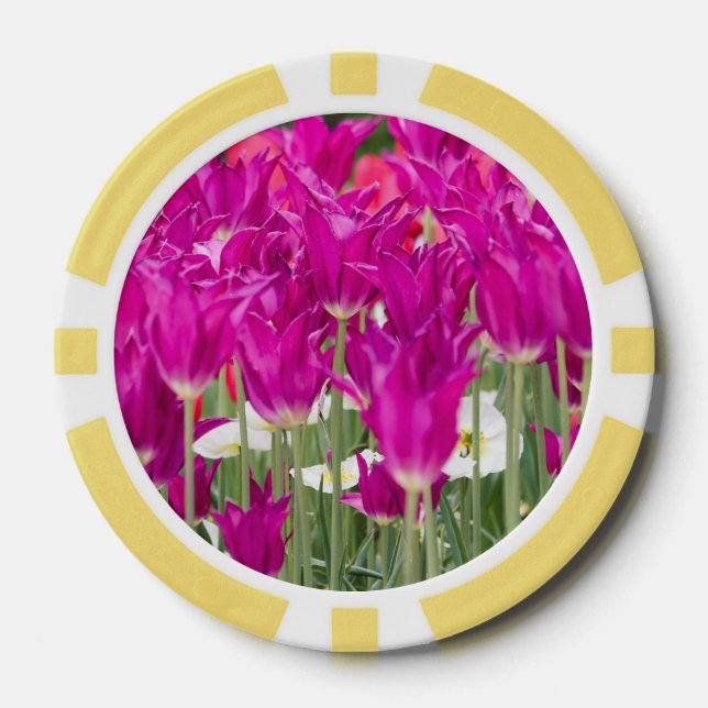 Helle Lila rosa Stellen Pokerchips (Vorderseite)