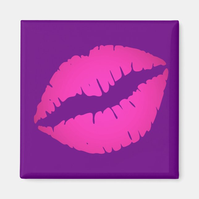 Helle Lila und rosa Ombre Lipstick Magnet (Vorne)