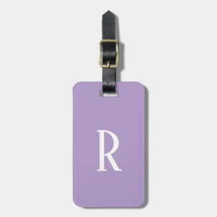 Helle lilafarbene Monogramme Name Coole Geschenkpa Gepäckanhänger