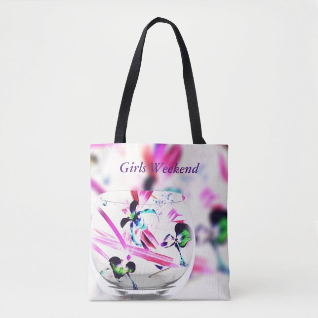 Helle luftige Orchideen-Glasüberlagerung Tasche (Vorderseite)