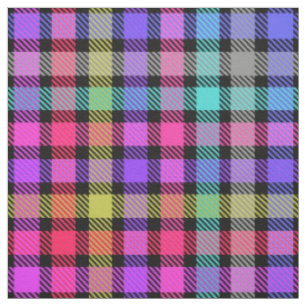 Helle Madras-Karu-Regenbogen-Karo Stoff